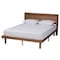 Baxton Studio Decker MidCentury  Walnut Brown Finished Wood Full Size Platform Bed with Charging Station 217-11893-ZORO - alternate 3